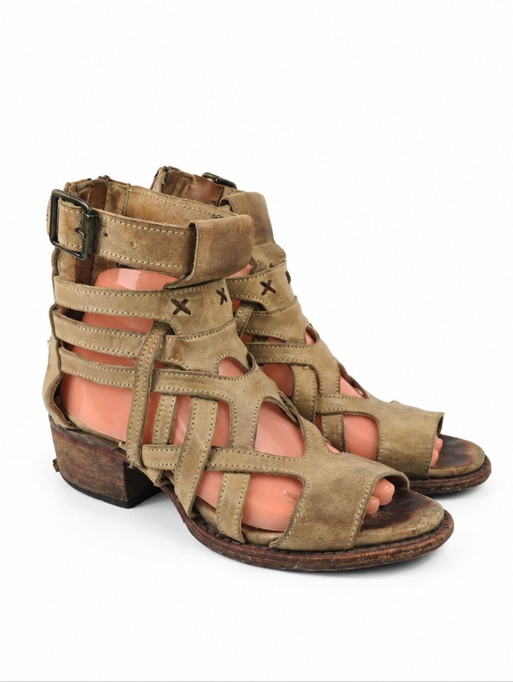 Freebird By Steven Gazelle Tan Leather Women's Ankle Boots Size 8